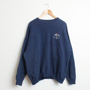 2002 Winter Olympics Sweatshirt Mens XL Blue Salt Lake City Crewneck